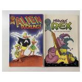 2 BLACKTHORNE COMICS NERVOUS REX #1 & ALIEN DUCKLI
