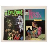 1 UPSHOT & 1 CHAOS COMIC FLESH & BONES #1 & EVIL E