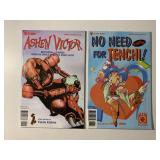 2 VIZ COMICS NO NEED FOR TENCHI #6 & ASHEN VICTOR