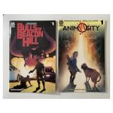2 AFTERSHOCK COMICS BULLS OF BEACON HILL #1 & ANIM