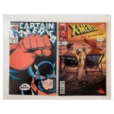 2 MARVEL COMICS CAPTAIN AMERICA #354 & X-MEN 92 #5
