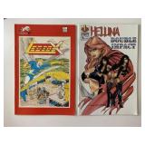 1 LIGHTING & 1 SILVER COMIC HELLINA DOUBLE IMPACT