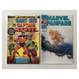 2 MARVEL COMICS GIANT-SIZE CAPYAIN MARVEL #1 & MAR