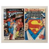 2 DC COMICS THE ADV. OF SUPERMAN #463 & SUPERMAN T