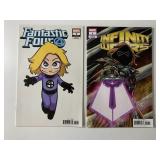 2 MARVEL COMICS INFINITY WARS #1 & FANTASTIC FOUR