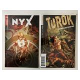 2 DYNAMITE COMICS NYX #9 & TUROK DINOSAUR HUNTER #
