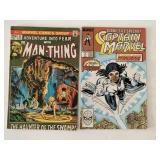 2 MARVEL COMICS CAPTAIN MARVEL #1 & THE MAN-THING