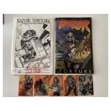 LONDON NIGHT COMICS RAZOR # 0 TORTURE W/5 SIGNED C