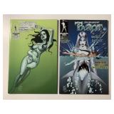 2 BROADSWORD COMICS TAROT WITCH OF THE BLACK ROSE