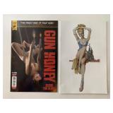 2 TITAN COMICS GUN HONEY BLOOD FOR BLOOD #1 & 2