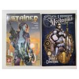 1 FIRST & 1451 COMIC LADY MECHANIKA #1 & STAINED #