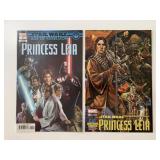 2 MARVEL COMICS STAR WARS PRINCESS LEIA 2/#1