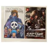 2 ABLAZE COMICS SPACE PIRATE CAPTAIN HARLOCK #1 &