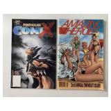 1 FANTAGRAPHICS & 1 PENTHOUSE AMAZING HEROES SWIMS