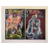 2 BROADSWORD COMICS TAROT WITCH BLACK ROSE 14 &15