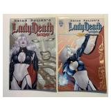 2 AVATAR COMICS LADY DEATH SACRILEGE #0 & 1