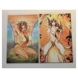 2 AMRYL COMICS CAVE WOMAN W/COA