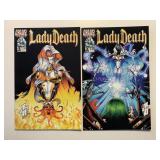 2 CHAOS COMICS LADY DEATH IV THE CRUCIBLE #3 & 4