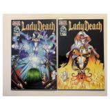 2 CHAOS COMICS LADY DEATH THE CRUCIBLE #3 & 4