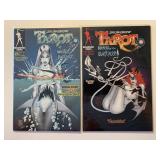 2 BROADSWORD COMICS TAROT WITCH BLACK ROSE 24 & 25