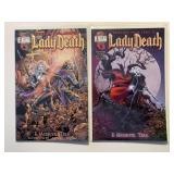 2 CODE 6 COMICS LADY DEATH A MEDIEVAL TALE #1 & 2