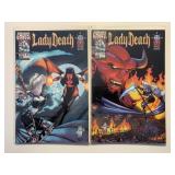 2 CHAOS COMICS LADY DEATH #10 & 11