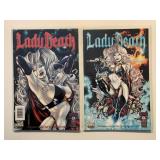 2 CHAOS COMICS LADY DEATH THE RAPTURE #1 & 2