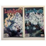 2 CHAOS COMICS LADY DEATH DARK MILLENNIUM #1 & 2