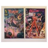 2 BROADSWORD COMICS TAROT WITCH BLACK ROSE 1 & 2
