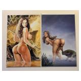 2 BASEMENT CAVE WOMAN COMICS BOTH W/COA