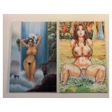 2 AMRYL CAVE WOMAN COMICS BOTH SPECIAL ED. W/COA