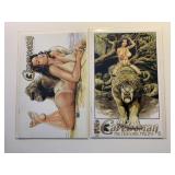 2 AMRYL COMICS CAVE WOMAN  BOTH SPECIAL ED. W/COA