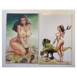 2 BASEMENT CAVEWOMAN COMICS BOTH W/COA