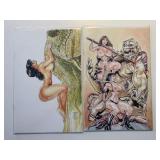 2 BASEMENT COMICS CAVEWOMAN BOTH W/COA