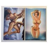 2 BASEMENT CAVE WOMAN COMICS BOTH W/COA