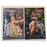 2 BROADSWORD COMICS TAROT WITCH BLACK ROSE 49 & 50