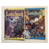 2 CODE 6 COMICS LADY DEATH A MEDIEVAL TALE #5 & 6