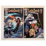2 CHAOS COMICS LADY DEATH THE COVENANT #10 & 12