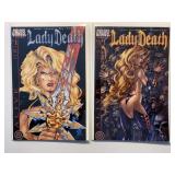 2 CHAOS COMICS LADY DEATH ALIVE #1 & 3