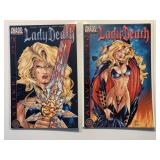 2 CHAOS COMICS LADY DEATH ALIVE #1 & 2