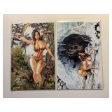 2 AMRYL COMICS CAVE WOMAN BOTH W/COA