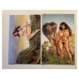 2 BASEMENT CAVE WOMAN COMICS BOTH W/COA