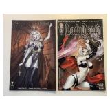 2 COFFIN COMICS LADY DEATH UNHOLY RUIN #1 & 2