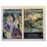 2 CALIBER COMICS CAVE WOMAN RAIN #7 & 8 ADULT READ
