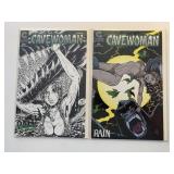 2 CALIBER COMICS CAVE WOMAN RAIN #3 & 4 ADULT READ