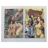 2 BASEMENT CAVE WOMAN COMICS