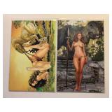 2 BASEMENT CAVE WOMAN COMICS BOTH W/COA