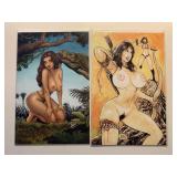 2 BASEMENT CAVE WOMAN COMICS BOTH W/COA