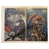 2 AVATAR COMICS LADY DEATH MEDIEVAL #5 & 6 W/COA