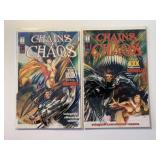 2 HARRIS COMICS CHAINS OF CHAOS #1 & 2